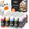 Premium Paint Set, 25 Vintage Colours, 2oz/60ml Bottles, Rich Pigmented Acrylic Paints for Artists, Beginners and Kids on Canvas, Wood, Ceramic